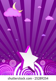 vector pink world star