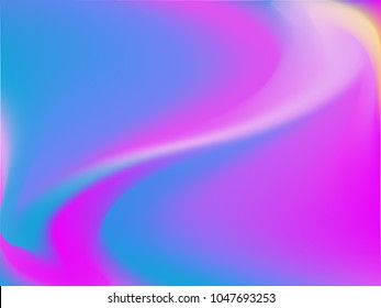 Vector pink-blue holographic background. Style 80s - 90s. Colorful texture in pastel,  neon color. For your creative design cover, screensavers, banners, book, printing, gift card, fashion, phone.
