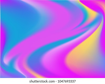 Vector pink-blue holographic background. Style 80s - 90s. Colorful texture in pastel,  neon color. For your creative design cover, screensavers, banners, book, printing, gift card, fashion, phone.