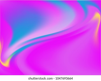 Vector pink-blue holographic background. Style 80s - 90s. Colorful texture in pastel,  neon color. For your creative design cover, screensavers, banners, book, printing, gift card, fashion, phone.