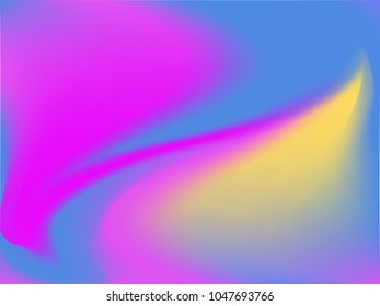 Vector pink-blue holographic background. Style 80s - 90s. Colorful texture in pastel,  neon color. For your creative design cover, screensavers, banners, book, printing, gift card, fashion, phone.
