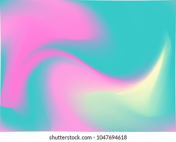 Vector pink-blue holographic background. Style 80s - 90s. Colorful texture in pastel,  neon color. For your creative design cover, screensavers, banners, book, printing, gift card, fashion, phone.
