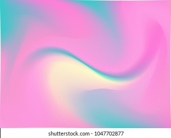 Vector pink-blue holographic background. Style 80s - 90s. Colorful texture in pastel,  neon color. For your creative design cover, screensavers, banners, book, printing, gift card, fashion, phone.