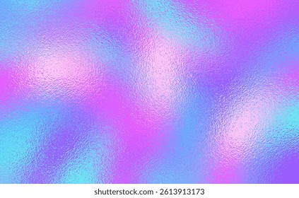 Vector pink-blue-purple foil texture background. Abstract gradient bright and shiny light reflection rough texture surface. Vector for background, backdrop, web, wallpaper, print and design artwork.