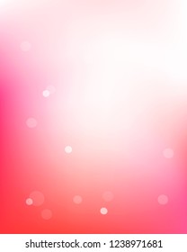 Vector pink-white gradient with white circles.