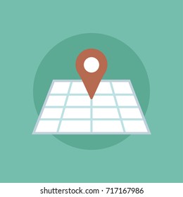 Vector of pinned map icon