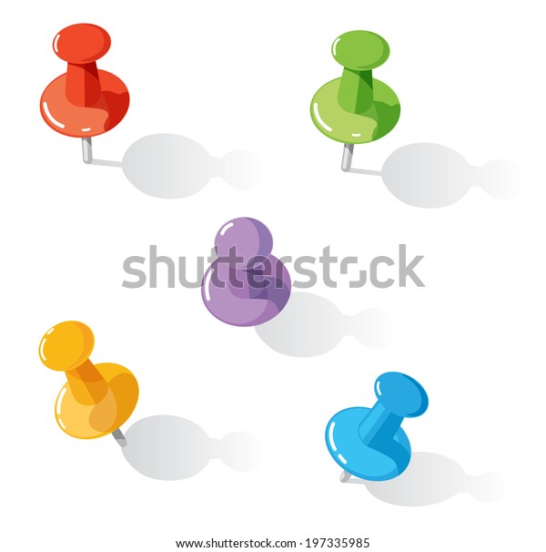 Vector Pins Stock Vector (Royalty Free) 197335985 | Shutterstock