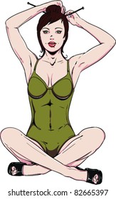 Vector Pin-up Girl