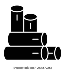 Vector Pipe Glyph Icon Design
