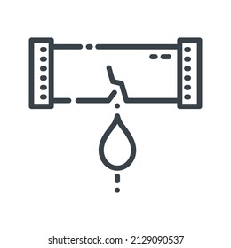 Vektorpfahlsymbol mit Leckage einzeln