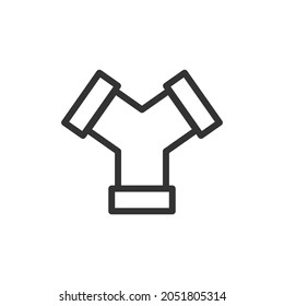 Vector pipe line icon. Symbol in trendy outline style. Vector illustration isolated on a white background. 