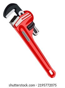 Vector of Pipe wrench isolated on white background.
Equipment tools.