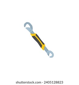 Vector of Pipe wrench isolated on white background. Equipment tools.