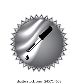 vector pipette icons on  round sticker