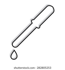 vector pipette icons with shadow