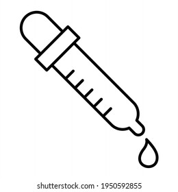 Vector Pipette Outline Icon Design
