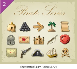 Vector pirate icons