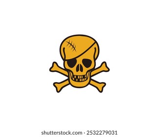 vector pirate skull and crossbones transparent background