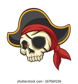 Vector pirate skull illustration