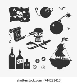 Vector Pirate Symbols Set