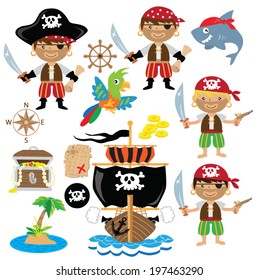 Vector pirates illustration