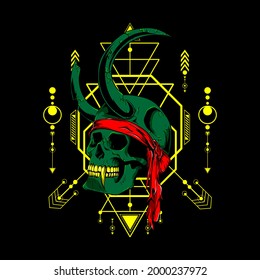 Vector of Pirates Skull can use for mascot logo, gaming logo, editable color and size