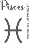  Vector Pisces, Pisces, Astrology Symbol Symbol Drawings