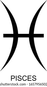 Vector del signo zodiaco de pisces