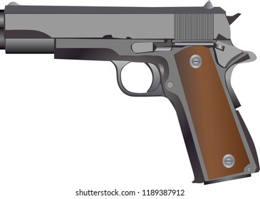 Vector Pistol Illustration