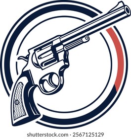 a vector pistol logo design