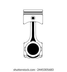 vector piston illustration with background
