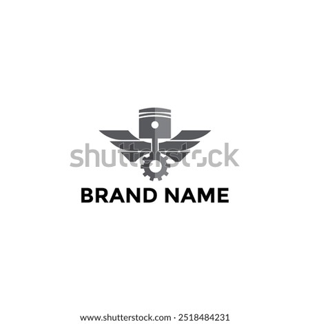 vector piston logo, simple, minimalist and elegant