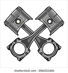 vector of pistons, gray color, good for design reference