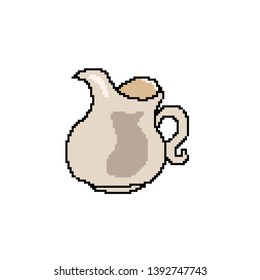vector pitcher concept in pixel art
