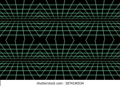 Vector pixel art of 80s Retro sci-Fi background. Pixel art background. 8bit