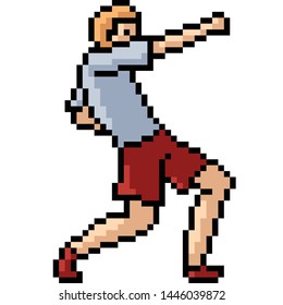 vector pixel art action isolated cartoon