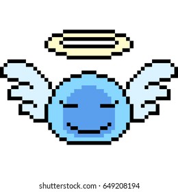 vector pixel art angel slime