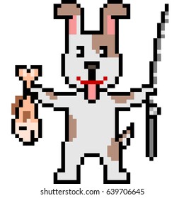 vector pixel art angler