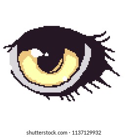 vector pixel art anime eye cartoon