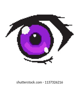 vector pixel art anime eye cartoon