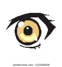 Vector Pixel Art Anime Eye Cartoon Shutterstock