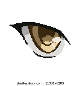 vector pixel art anime eye cartoon