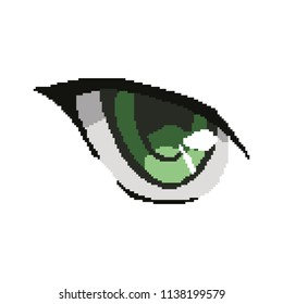 vector pixel art anime eye cartoon