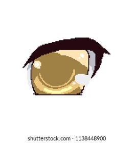 vector pixel art anime eye cartoon
