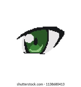 vector pixel art anime eye cartoon