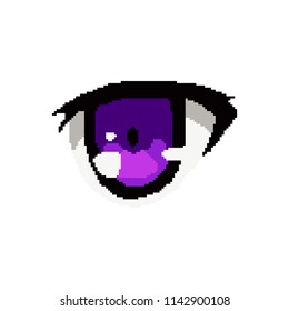 vector pixel art anime eye cartoon