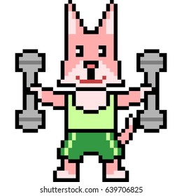vector pixel art Athlete