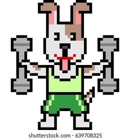 vector pixel art Athlete