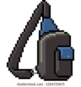 vector pixel art bag isolated cartoon