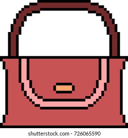 vector pixel art bag isolated